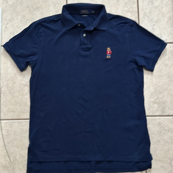 Polo Ralph Lauren Navy Polo with Bear Embroidery - Picture 2 of 5